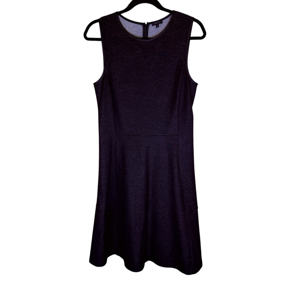 Theory Women’s Nikay Jackson Black Knit Sleeveless Tulip Mini Dress sz 12